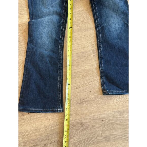 Miss Me Signature Boot Flour De Lis Embroidered Pockets Jeans Women’s 32x30 Blue - Picture 9 of 11